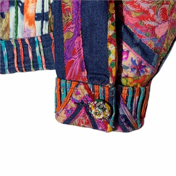 Sandy Starkman Vintage Denim Patchwork Jacket - Picture 5 of 10